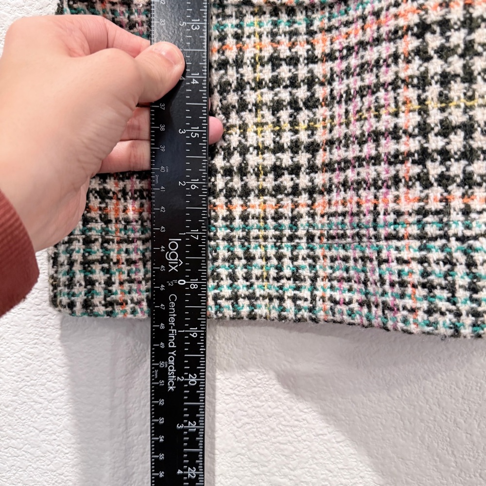 Maeve Anthropologie Tweed Plaid Mini Skirt 8 | Parisian Old Money Preppy Coastal - Picture 6 of 10